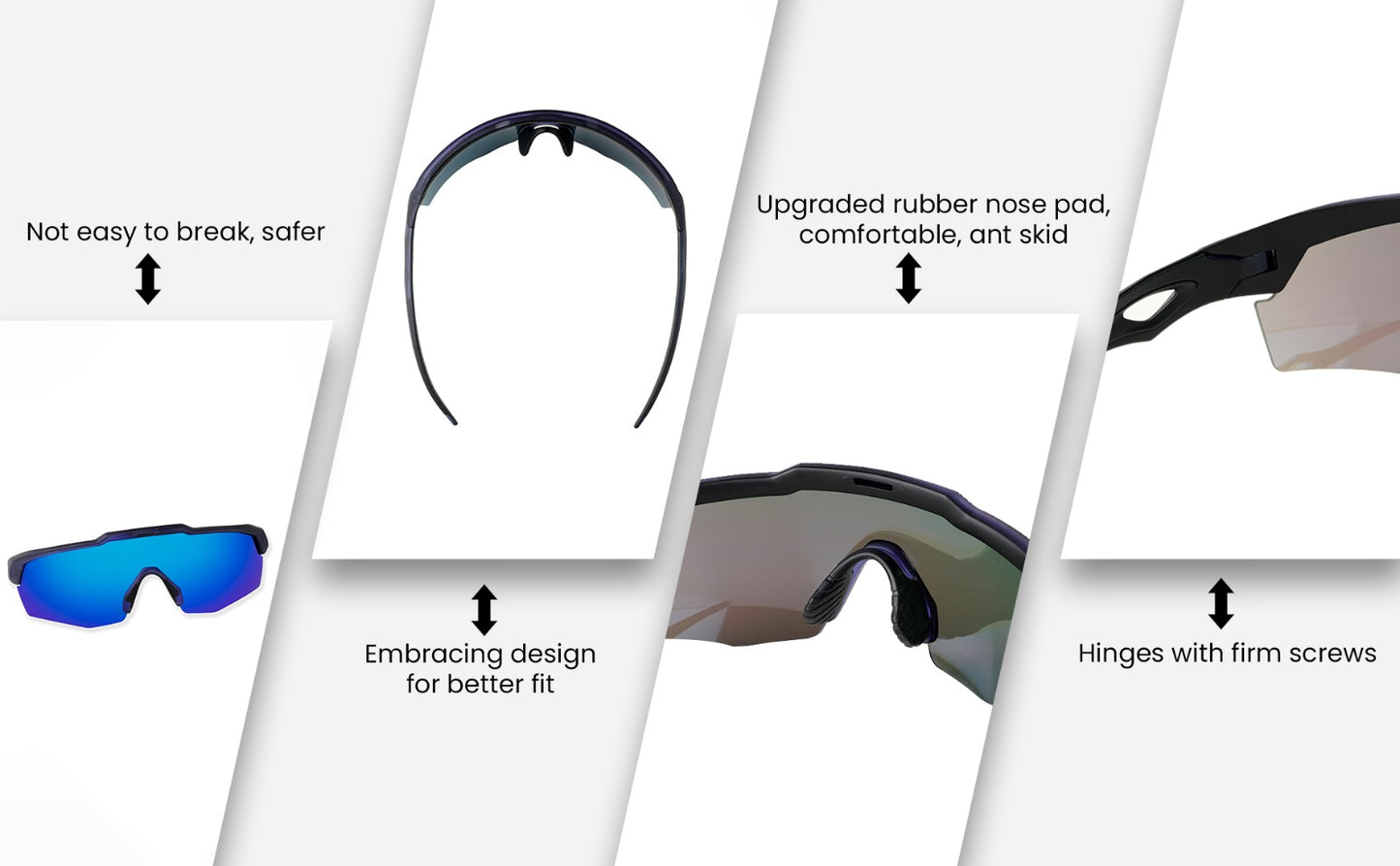 Rebound Matte Black Frame Red Revo Lens Sports Sunglasses