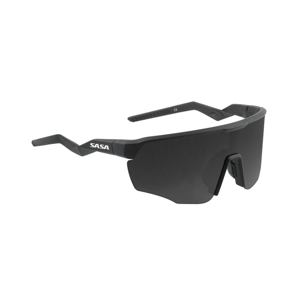 Matte Black Frame Lens PC Smoke (Black) Sports Sunglasses For Cricket I Cycling I Marathon