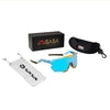SASA Z Series Prismatic Blue / Orange Frame with Ice Blue Revo Lens