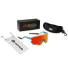 SASA Z Series Prismatic Blue / Orange Frame Red Revo Lens Sports Sunglasses
