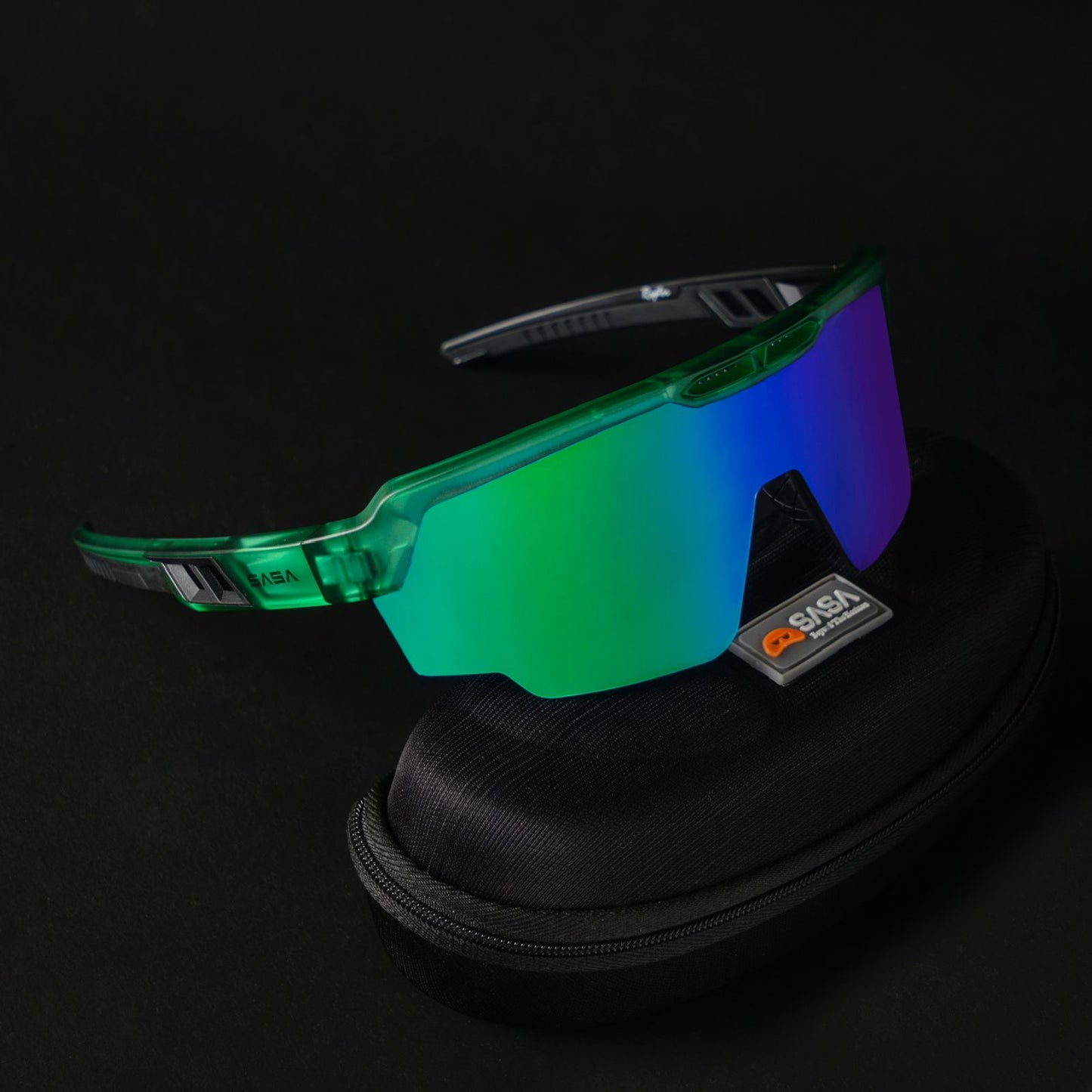 Raptor Translucent Green Frame Green Revo Lens Sports Sunglasses for Cricket I Cycling I Marathon