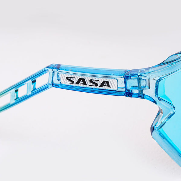 SASA Z Series Prismatic Blue / Orange Frame with Ice Blue Revo Lens