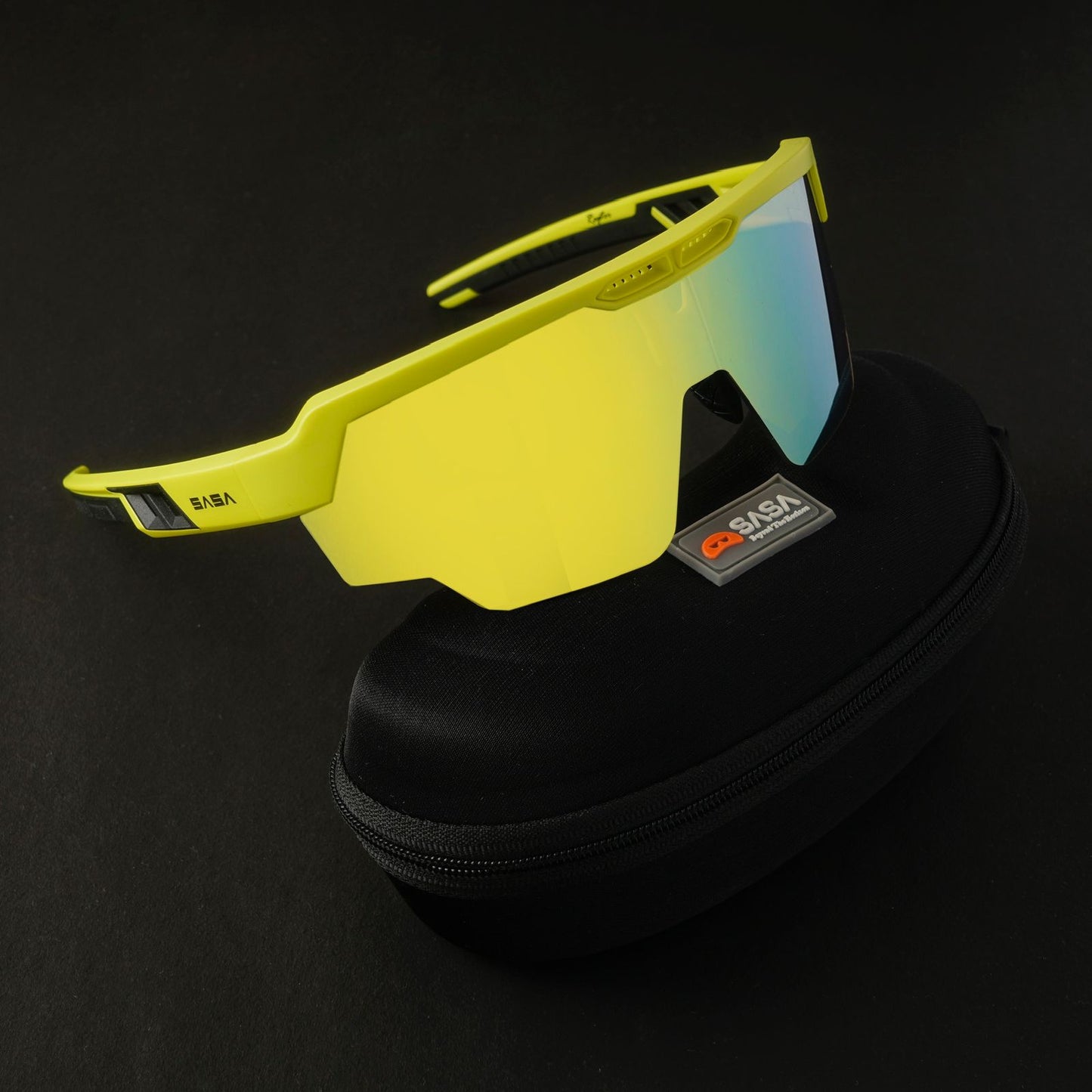 Raptor Neon Yellow Frame Yellow Revo Lens Sports Sunglasses for Cricket I Cycling I Marathon