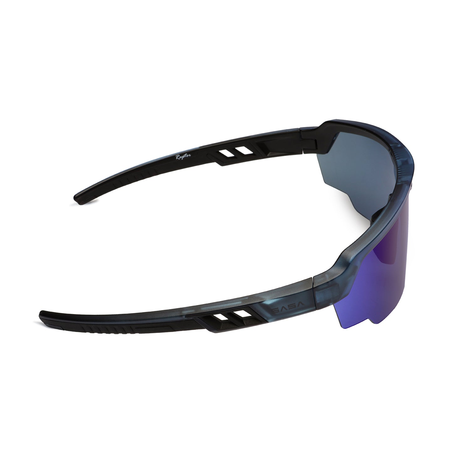 Raptor Translucent Blue Frame Ice Blue Revo Lens Sports Sunglasses for Cricket I Cycling I Marathon