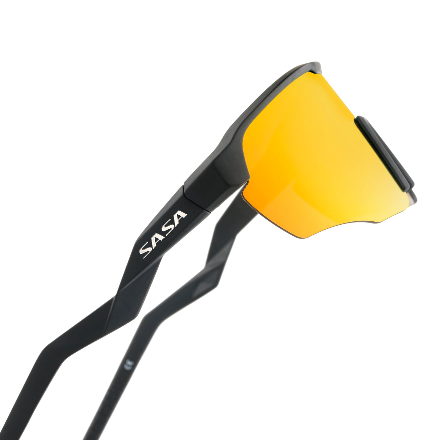 Viper Matte Black Frame Lens Gold Revo Sports Sunglasses For Cricket I Cycling I Marathon
