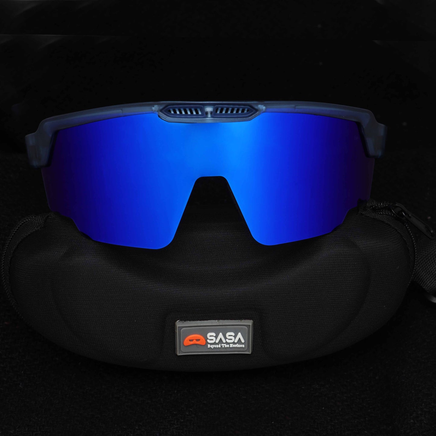 Raptor Translucent Blue Frame Ice Blue Revo Lens Sports Sunglasses for Cricket I Cycling I Marathon