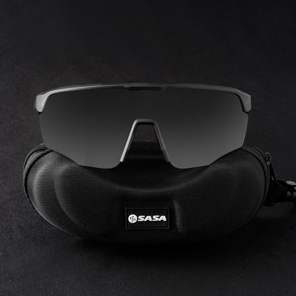 Viper Translucent Grey Frame Lens PC Smoke (Black) Sports Sunglasses For Cricket I Cycling I Marathon