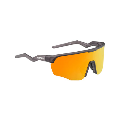 Viper Translucent Grey Frame Lens Gold Revo Sports Sunglasses For Cricket I Cycling I Marathon