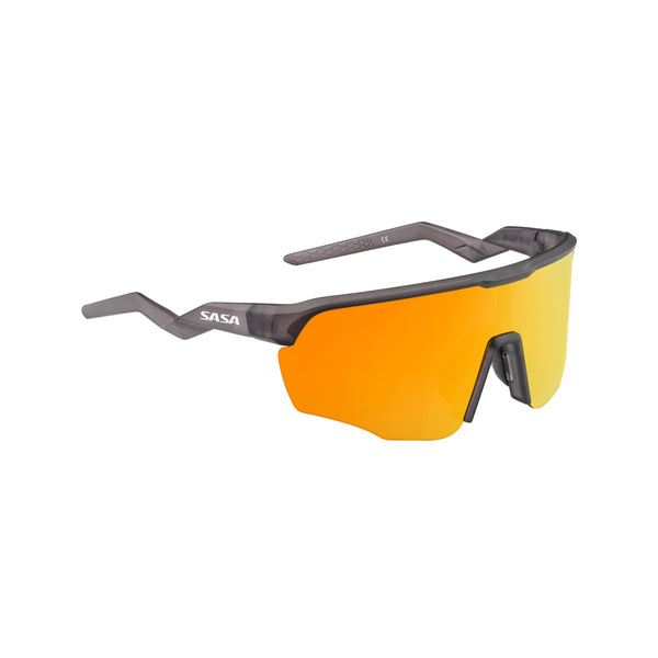 Translucent Grey Frame Lens Gold Revo Sports Sunglasses For Cricket I Cycling I Marathon