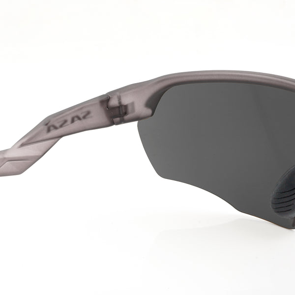 Translucent Grey Frame Lens PC Smoke (Black) Sports Sunglasses For Cricket I Cycling I Marathon