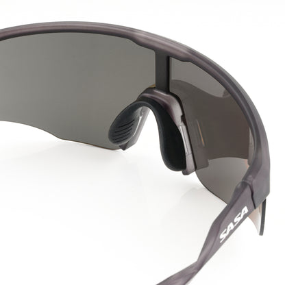 Viper Translucent Grey Frame Lens PC Smoke (Black) Sports Sunglasses For Cricket I Cycling I Marathon