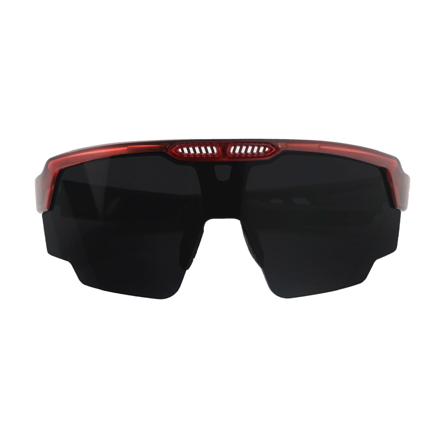 Raptor Translucent Red Frame Black Smoke Lens Sports Sunglasses for Cricket I Cycling I Marathon