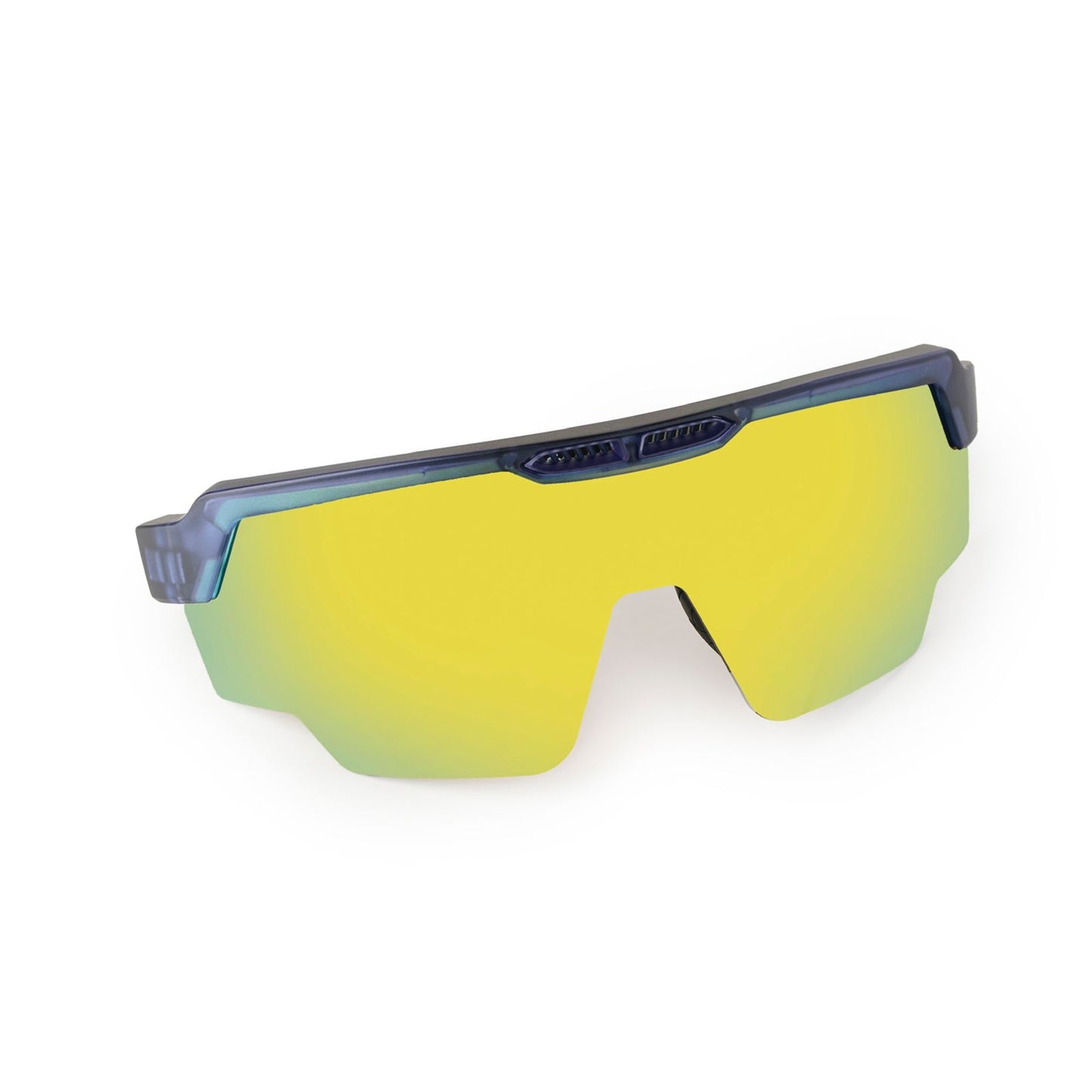 Raptor Translucent Blue Frame Yellow Revo Lens Sports Sunglasses for Cricket I Cycling I Marathon