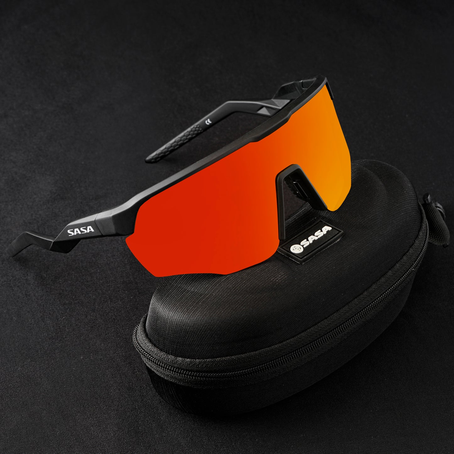 Viper Matte Black Frame Lens Red Revo Sports Sunglasses For Cricket I Cycling I Marathon