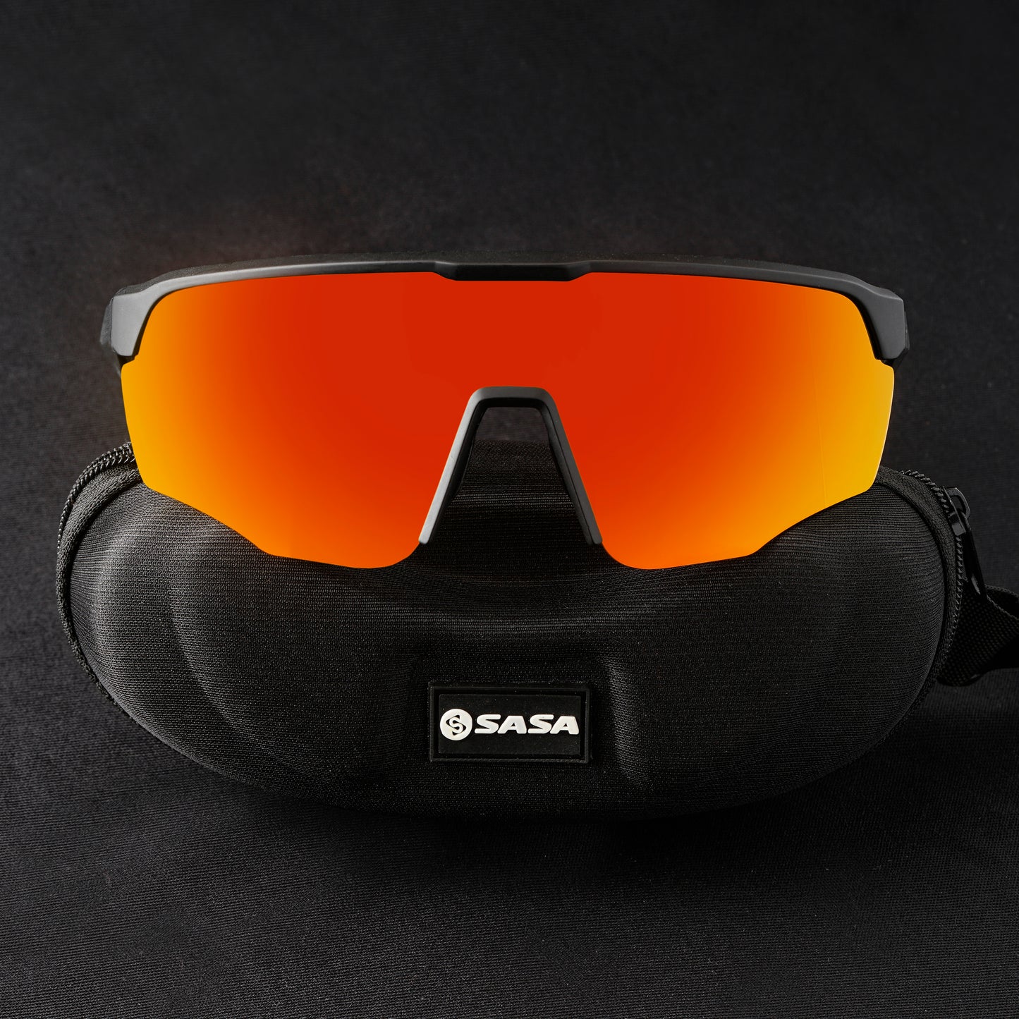 Viper Matte Black Frame Lens Red Revo Sports Sunglasses For Cricket I Cycling I Marathon
