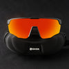 Matte Black Frame Lens Red Revo Sports Sunglasses For Cricket I Cycling I Marathon