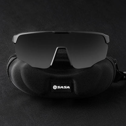 Viper Matte Black Frame Lens PC Smoke (Black) Sports Sunglasses For Cricket I Cycling I Marathon