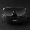Matte Black Frame Lens PC Smoke (Black) Sports Sunglasses For Cricket I Cycling I Marathon