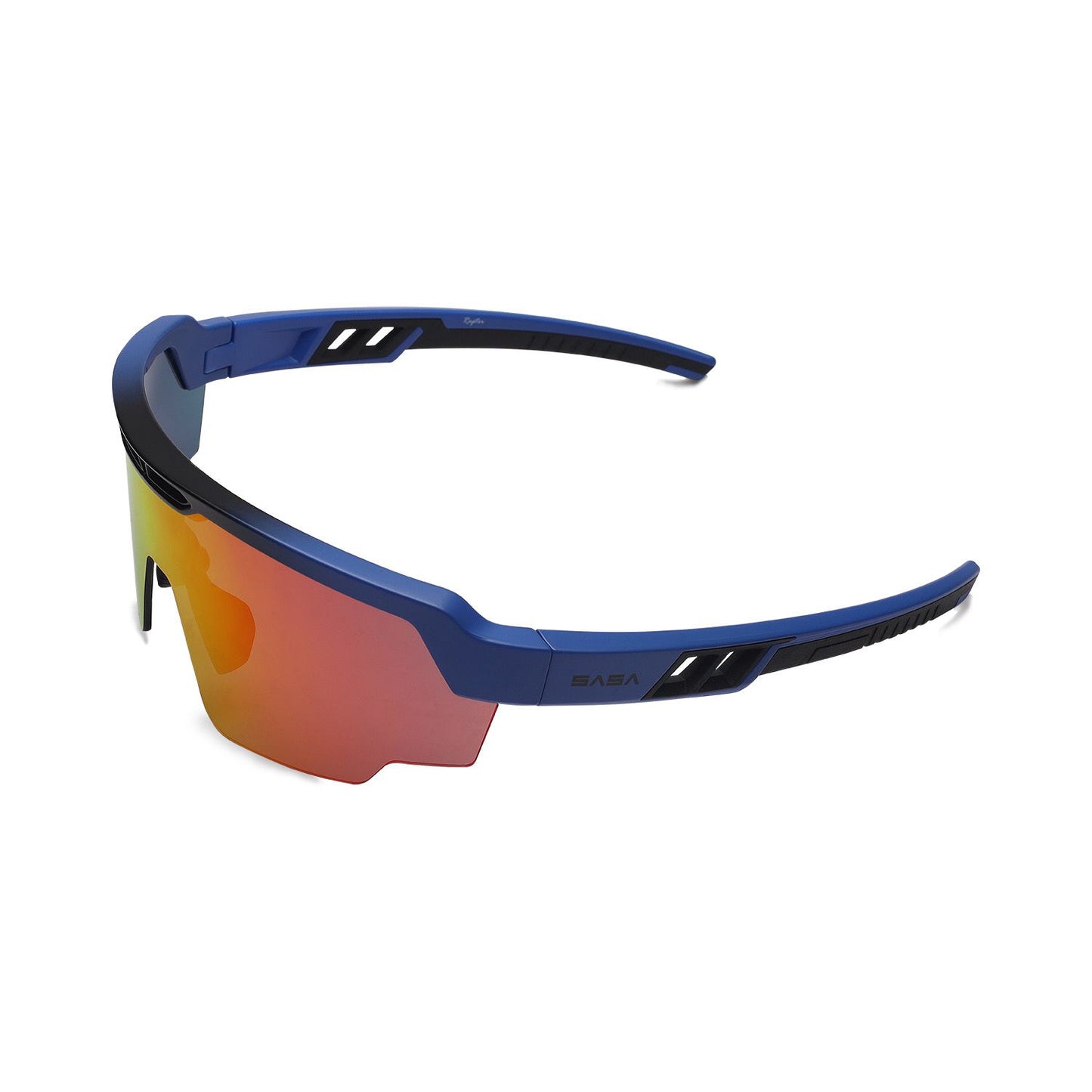 Raptor Matte Blue Frame Red Revo Lens Sports Sunglasses for Cricket I Cycling I Marathon