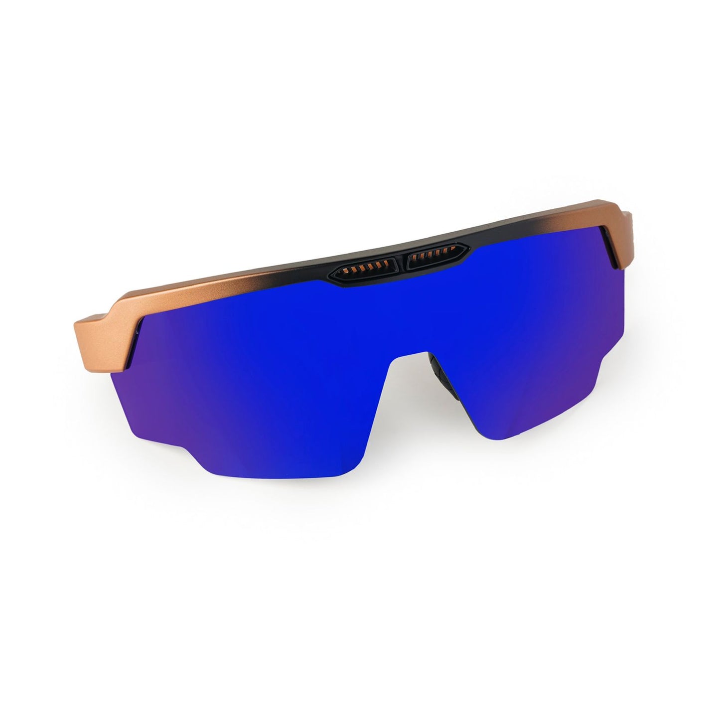 Raptor Matte Copper Black Frame Blue Revo Lens Sports Sunglasses for Cricket I Cycling I Marathon