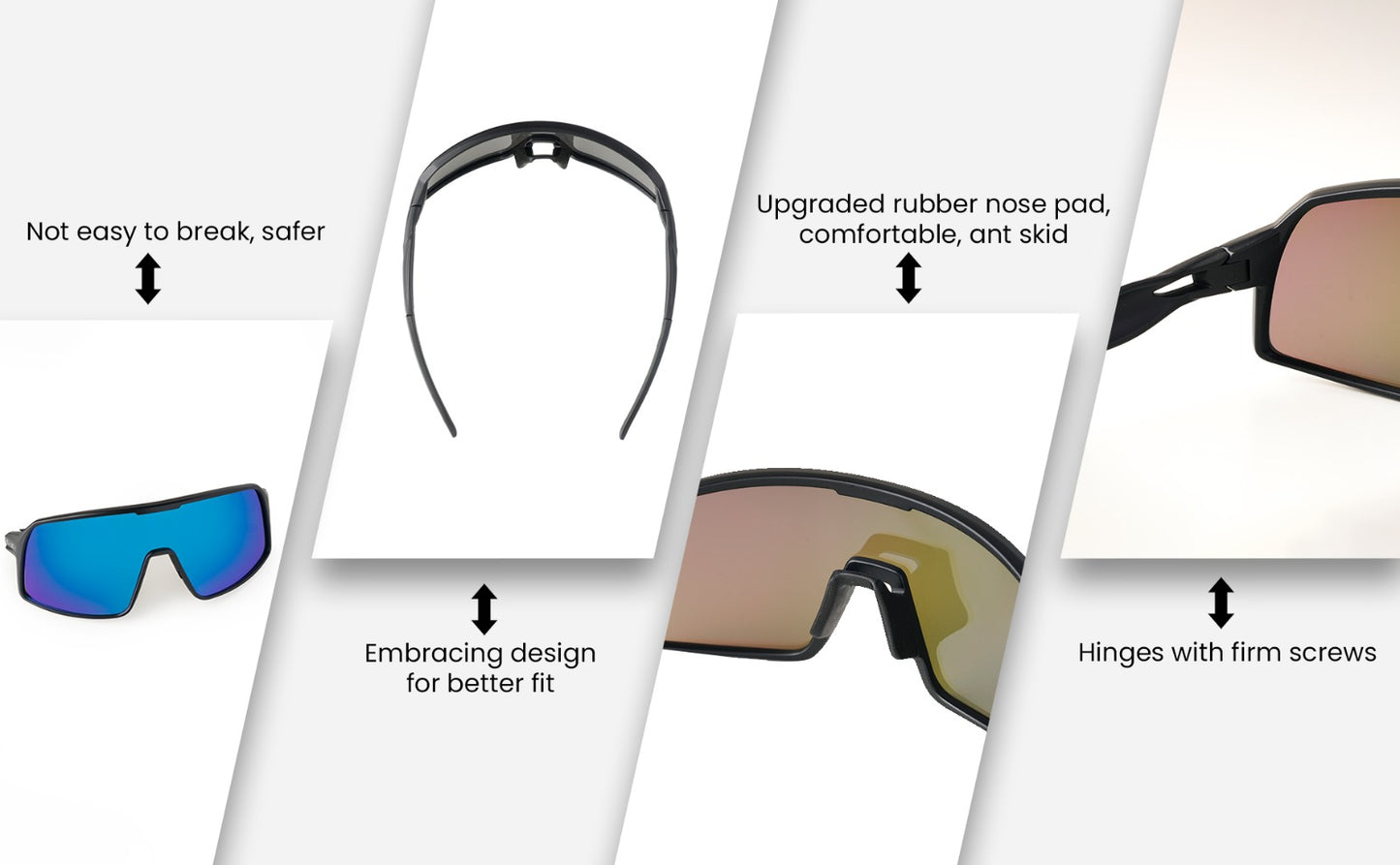 Omega Black Frame Green Revo Lens Sports Sunglasses