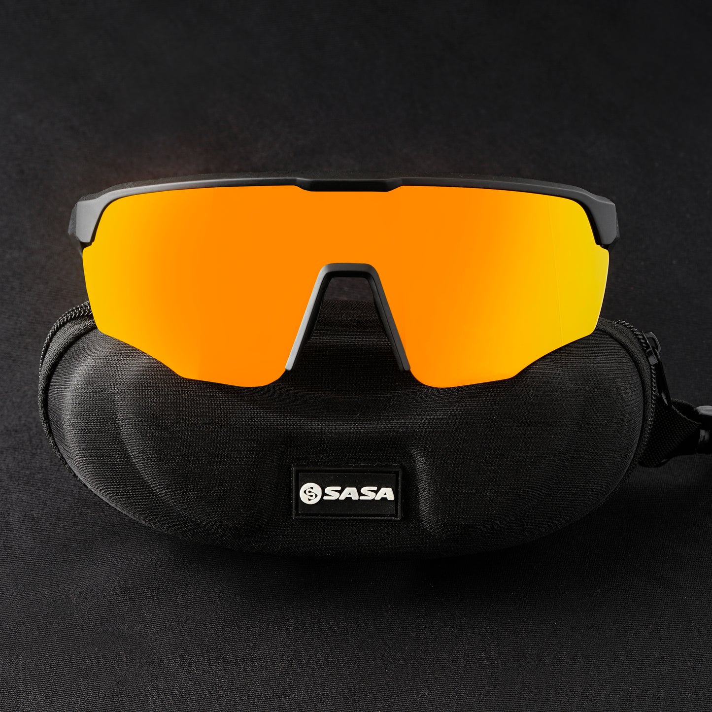 Viper Matte Black Frame Lens Gold Revo Sports Sunglasses For Cricket I Cycling I Marathon