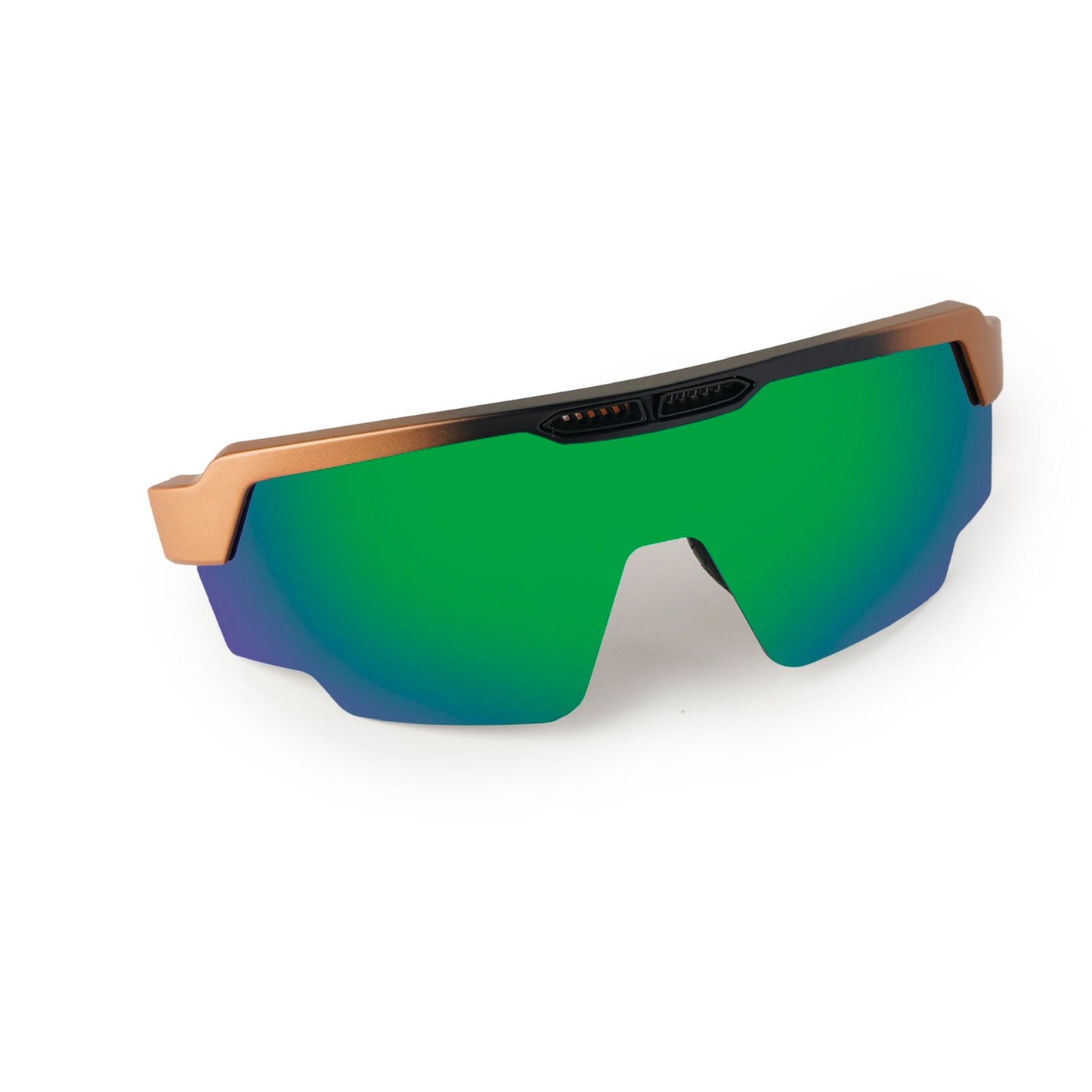 Raptor Matte Copper/Black Frame Green Revo Lens Sports Sunglasses for Cricket I Cycling I Marathon