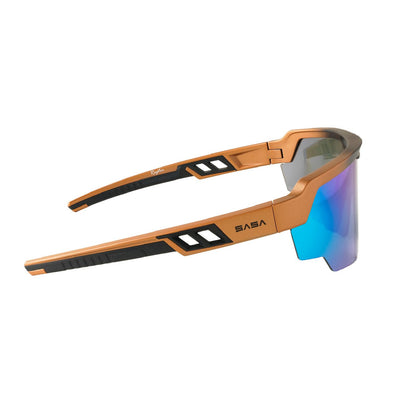 Raptor Matte Copper/Black Frame Ice Blue Revo Lens Sports Sunglasses for Cricket I Cycling I Marathon