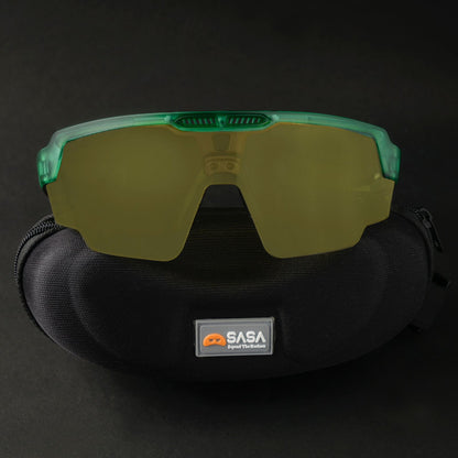 Raptor Transcluent  Green Frame Lens Night Vision Sports Sunglasses for Cricket I Cycling I Marathon