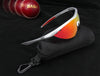 Siddhesh Lad Mumbai Indians IPL Player X SASA Hawkeye Matte Frame Silver Red Revo Lens Sports Sunglasses