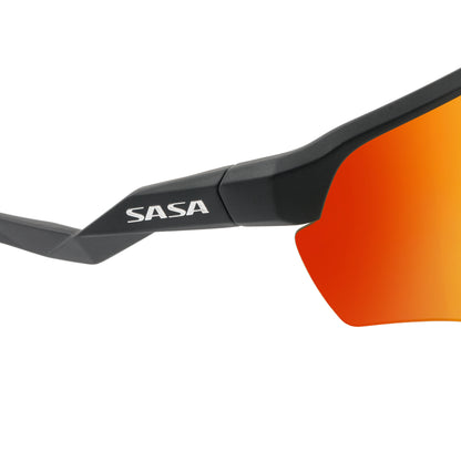 Viper Matte Black Frame Lens Red Revo Sports Sunglasses For Cricket I Cycling I Marathon