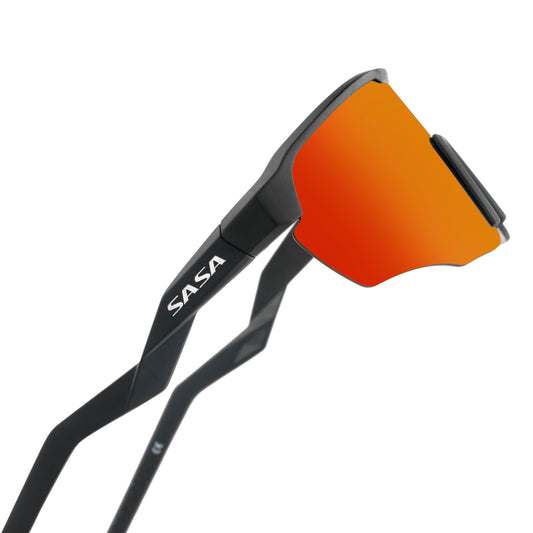 Viper Matte Black Frame Lens Red Revo Sports Sunglasses For Cricket I Cycling I Marathon