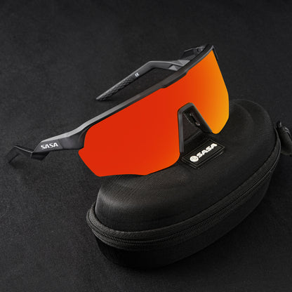 Viper Translucent Grey Frame Lens Red Revo Sports Sunglasses For Cricket I Cycling I Marathon