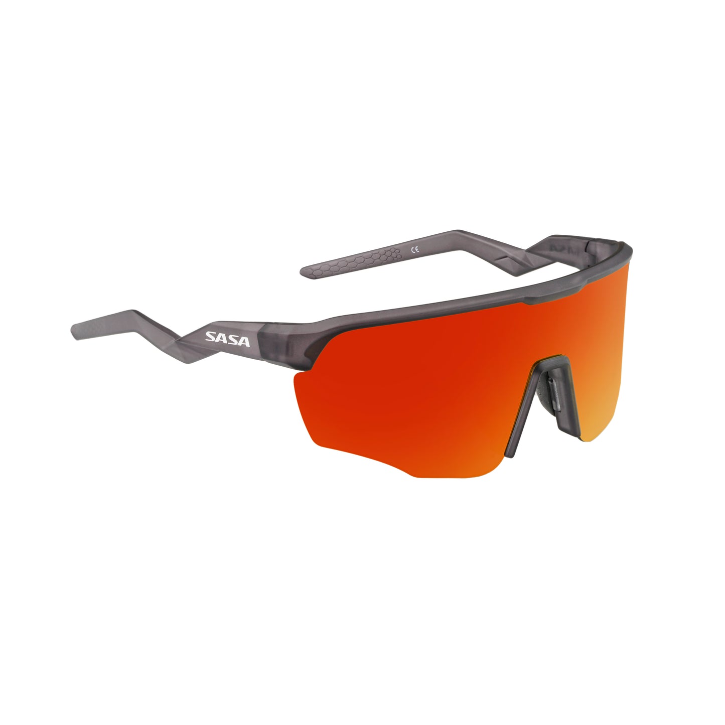 Viper Translucent Grey Frame Lens Red Revo Sports Sunglasses For Cricket I Cycling I Marathon