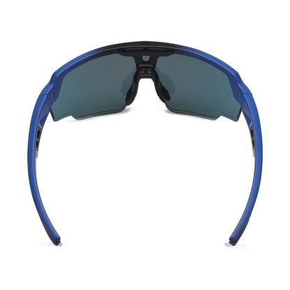 Raptor Matte Blue Frame Red Revo Lens Sports Sunglasses for Cricket I Cycling I Marathon