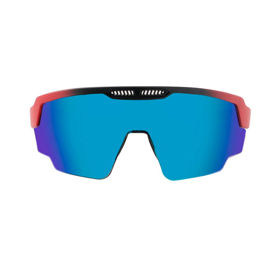 Raptor Matte Red Frame Ice Blue Revo Lens Sports Sunglasses for Cricket I Cycling I Marathon