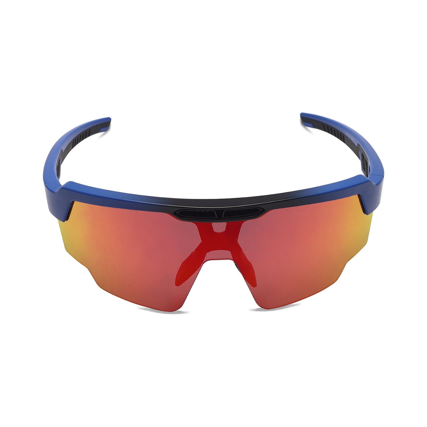 Raptor Matte Blue Frame Red Revo Lens Sports Sunglasses for Cricket I Cycling I Marathon