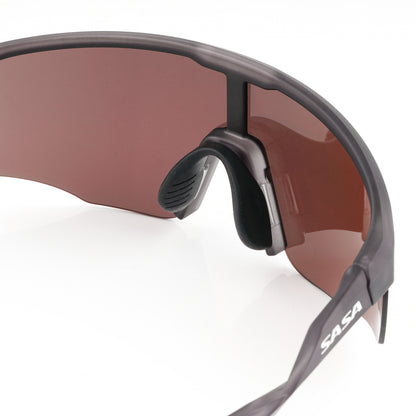 Viper Translucent Grey Frame Lens Red Revo Sports Sunglasses For Cricket I Cycling I Marathon