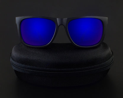 Wayfarer Sunglasses for Men | Black Frame Blue Lens