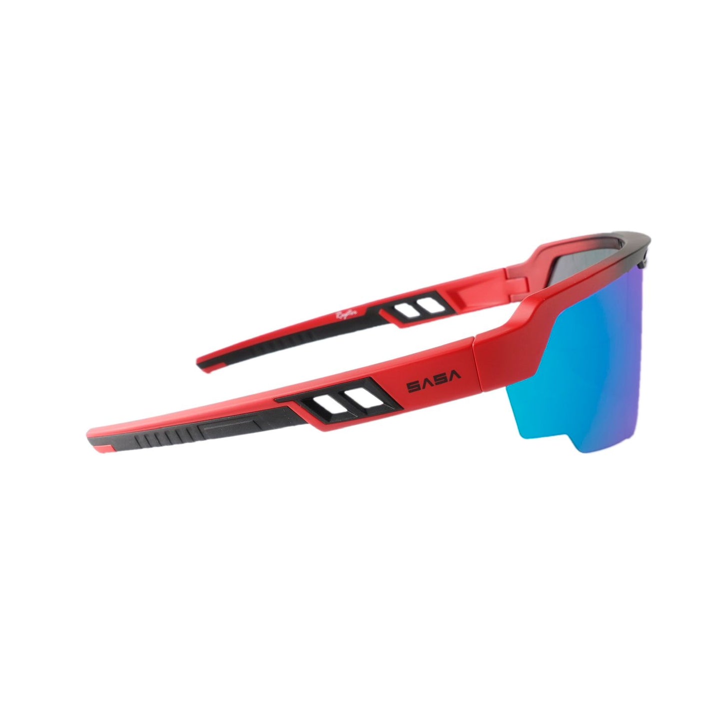 Raptor Matte Red Frame Ice Blue Revo Lens Sports Sunglasses for Cricket I Cycling I Marathon