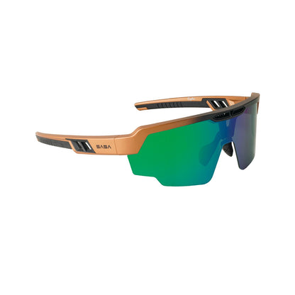 Raptor Matte Copper/Black Frame Green Revo Lens Sports Sunglasses for Cricket I Cycling I Marathon