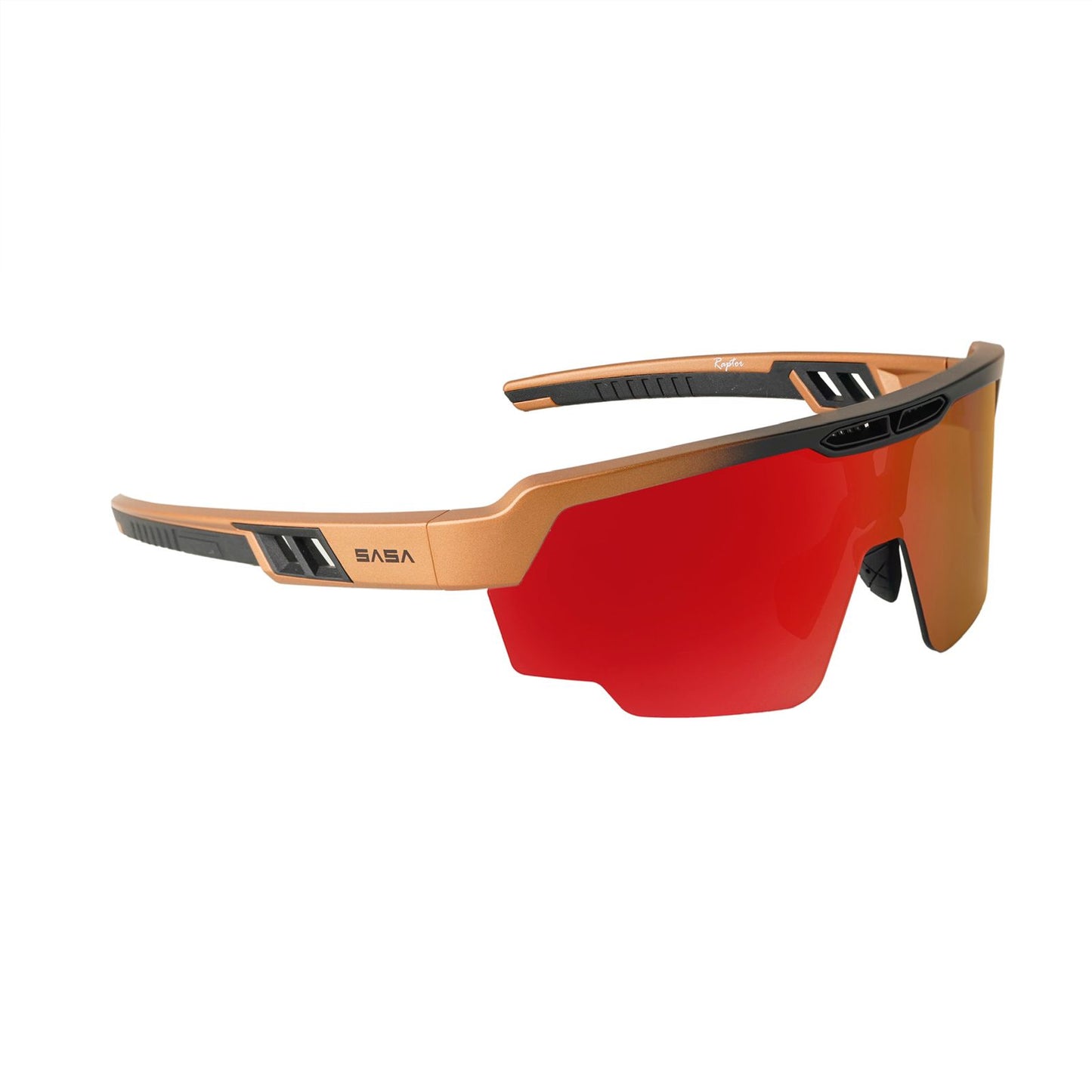 Raptor Matte Copper-Black Frame Red Revo Lens Sports Sunglasses for Cricket I Cycling I Marathon