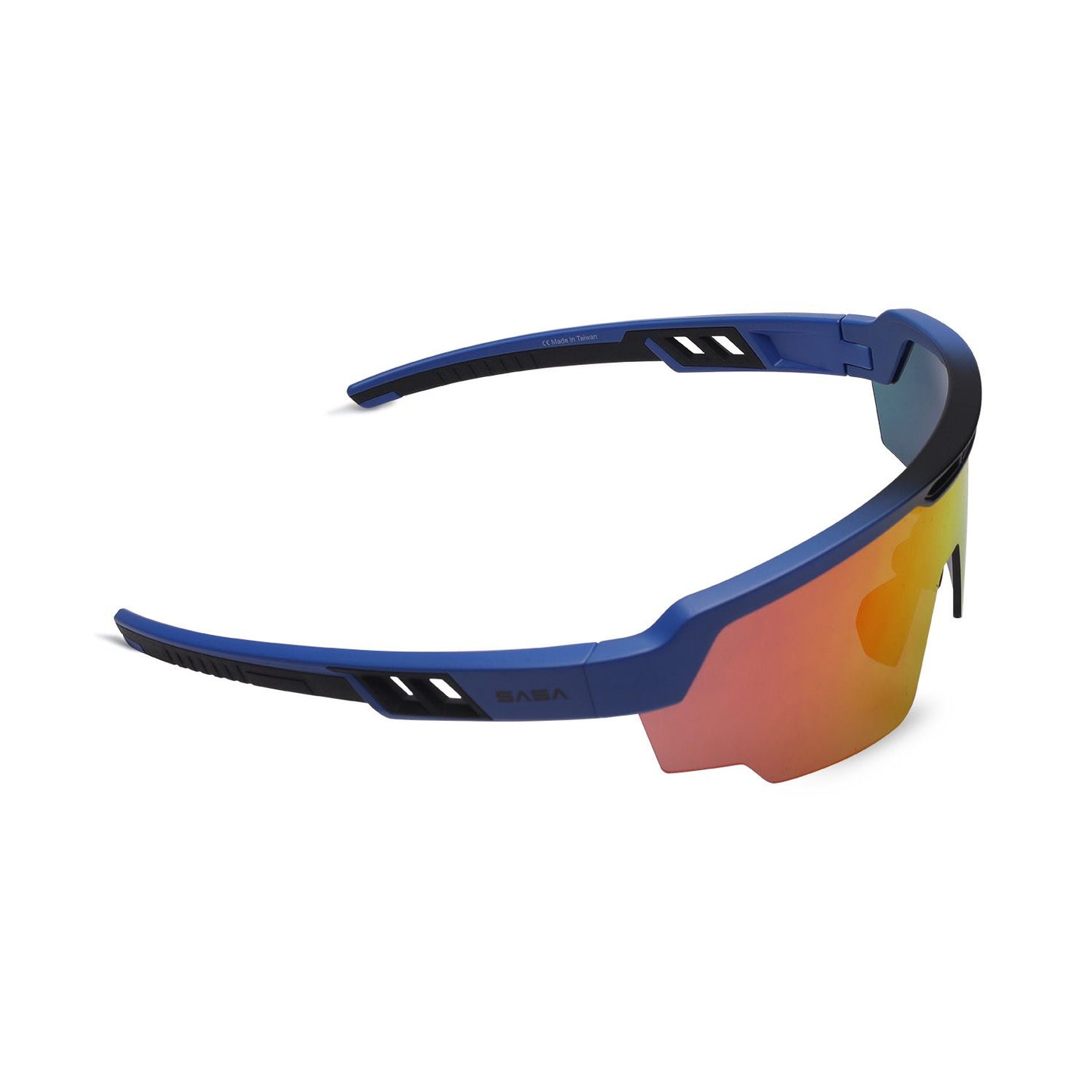 Raptor Matte Blue Frame Red Revo Lens Sports Sunglasses for Cricket I Cycling I Marathon
