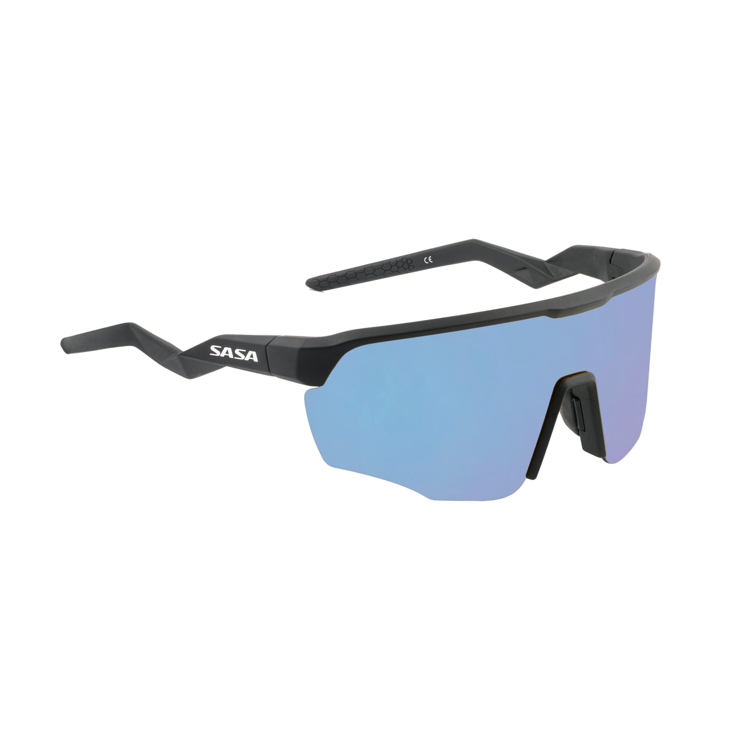 Viper Matte Black Frame Lens Ice Blue Revo Sports Sunglasses For Cricket I Cycling I Marathon