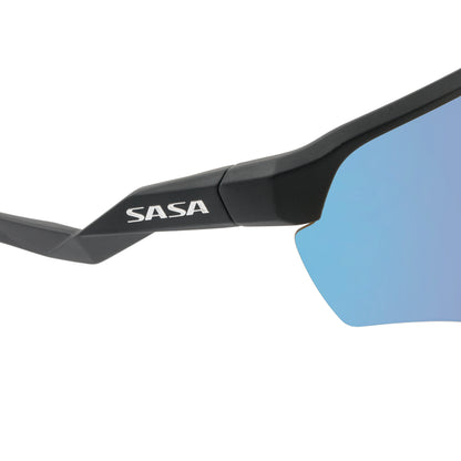 Viper Matte Black Frame Lens Ice Blue Revo Sports Sunglasses For Cricket I Cycling I Marathon