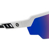 SASA Raptor Matte White Frame Blue Revo Lens Sports Sunglasses