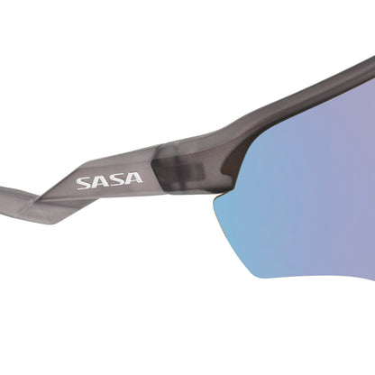 Viper Translucent Grey Frame Lens Ice Blue Revo Sports Sunglasses For Cricket I Cycling I Marathon