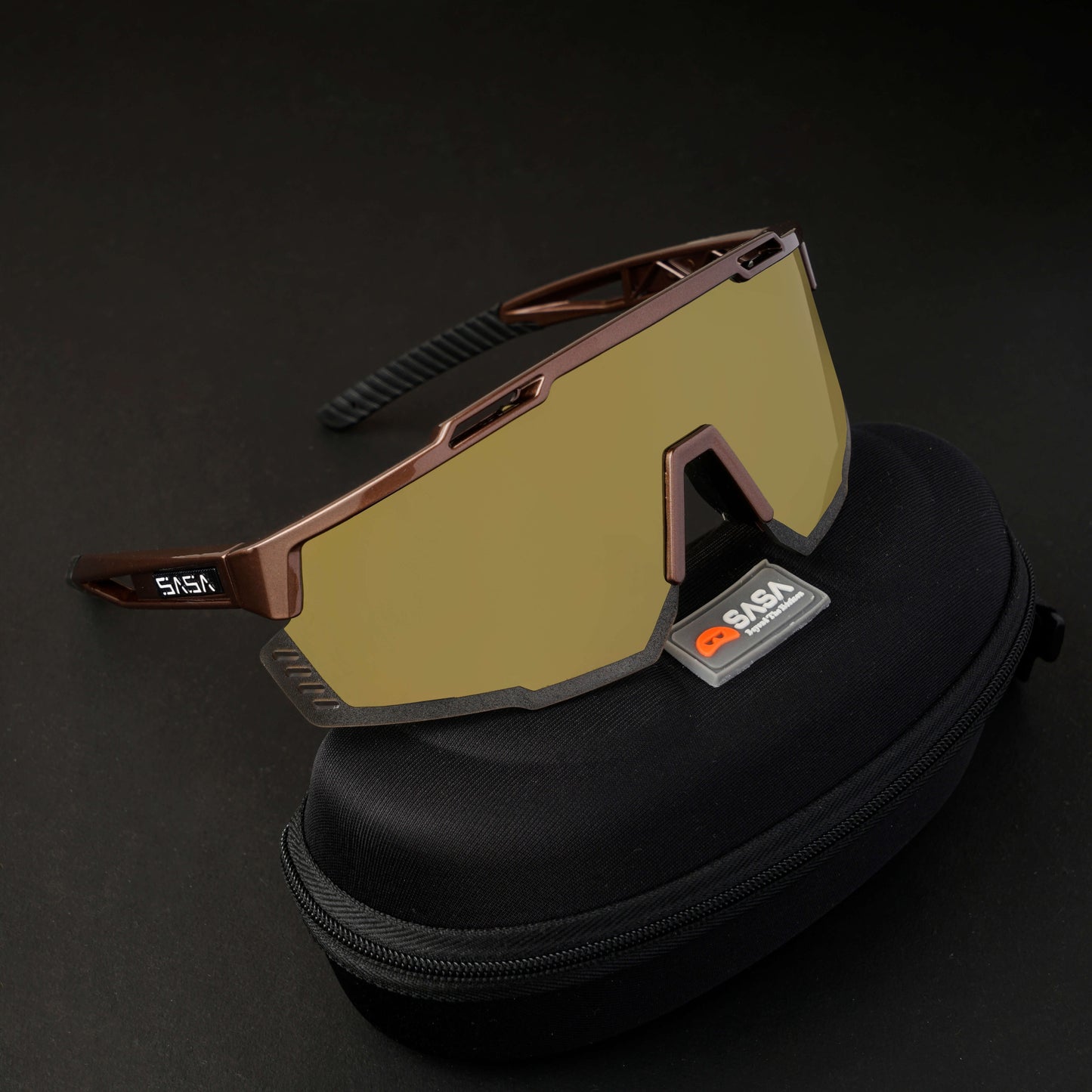SASA Mercury Copper Frame Copper Revo Lens Sports Sunglasses