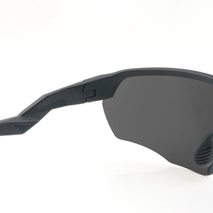 Viper Matte Black Frame Lens PC Smoke (Black) Sports Sunglasses For Cricket I Cycling I Marathon