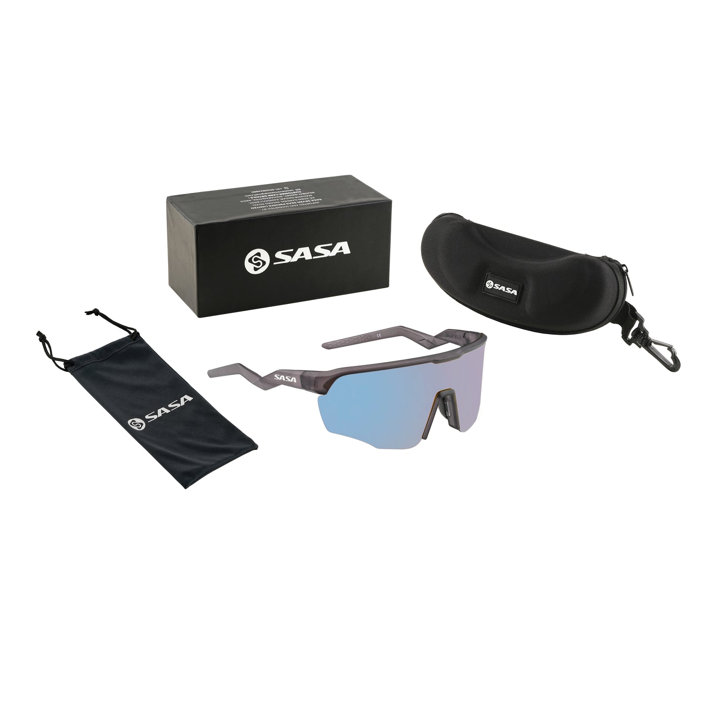 Viper Translucent Grey Frame Lens Ice Blue Revo Sports Sunglasses For Cricket I Cycling I Marathon